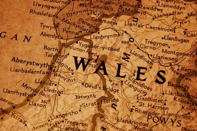 Wales in a map